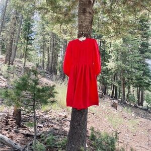 Vintage Red Silk Dress